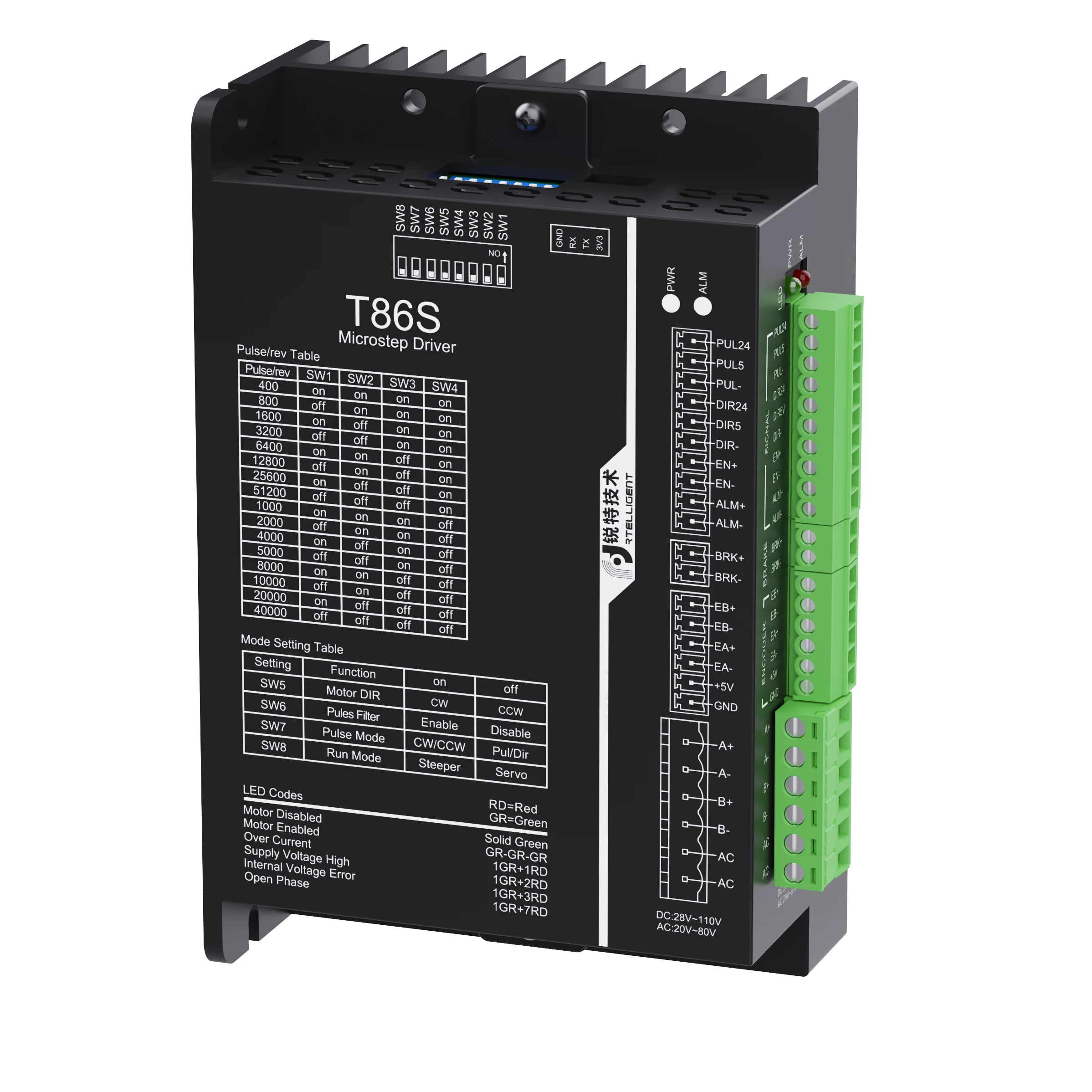 Rtelligent Nema 34 T86 Gesloten Loop Stepper Motor Driver Stepper Driver voor Stappenmotor Router 3D Printer Snijmachine