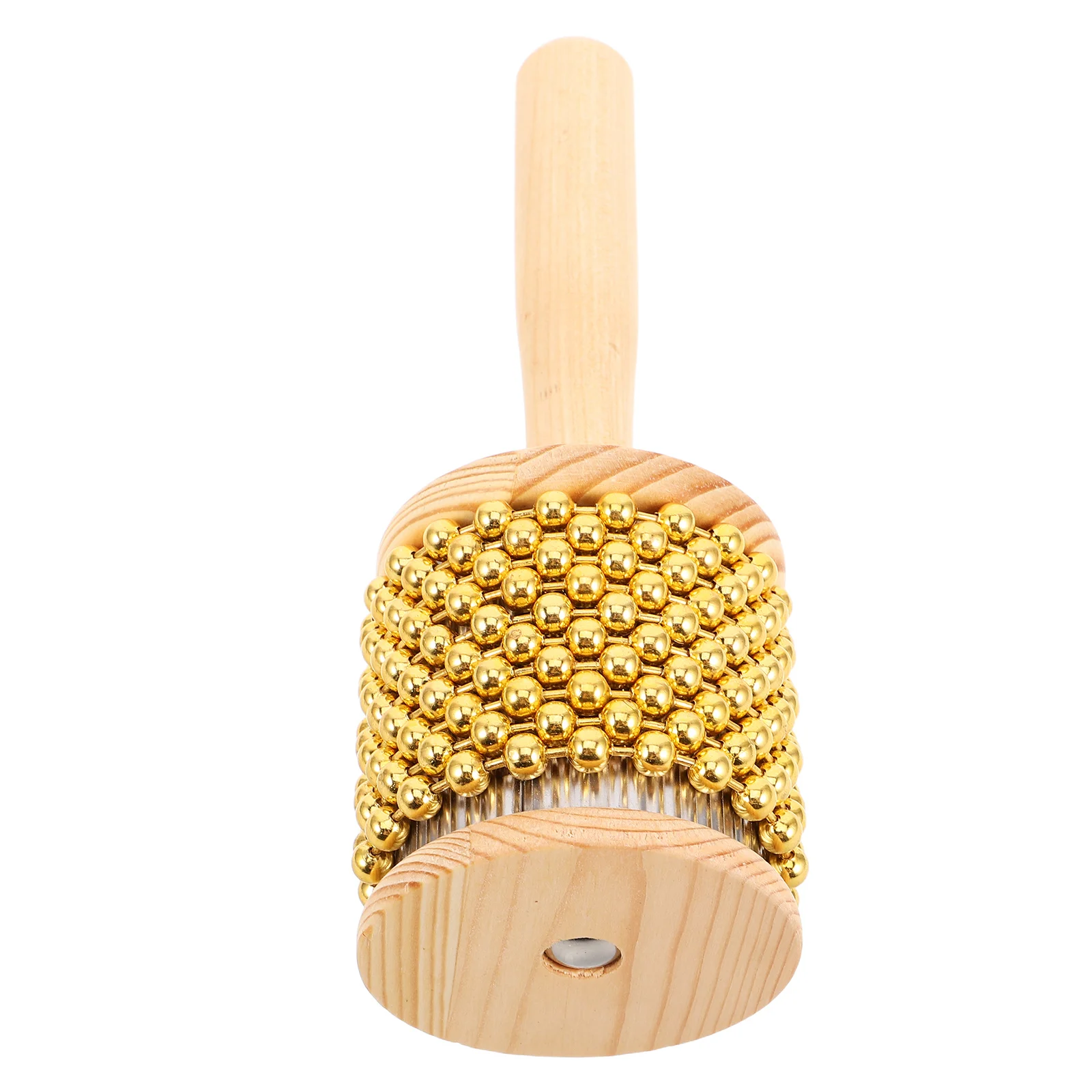 

Hand Shaker Handheld Musical Bell Metal Cabasa Percussion Instrument with Stick