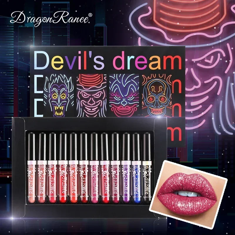 

12 Pcs Multifunctional Liquid Lipstick Set Shine Pearl Gloss Waterproof Party Festival Makeup Lipstick Fashion Cosmetics 2ml*12