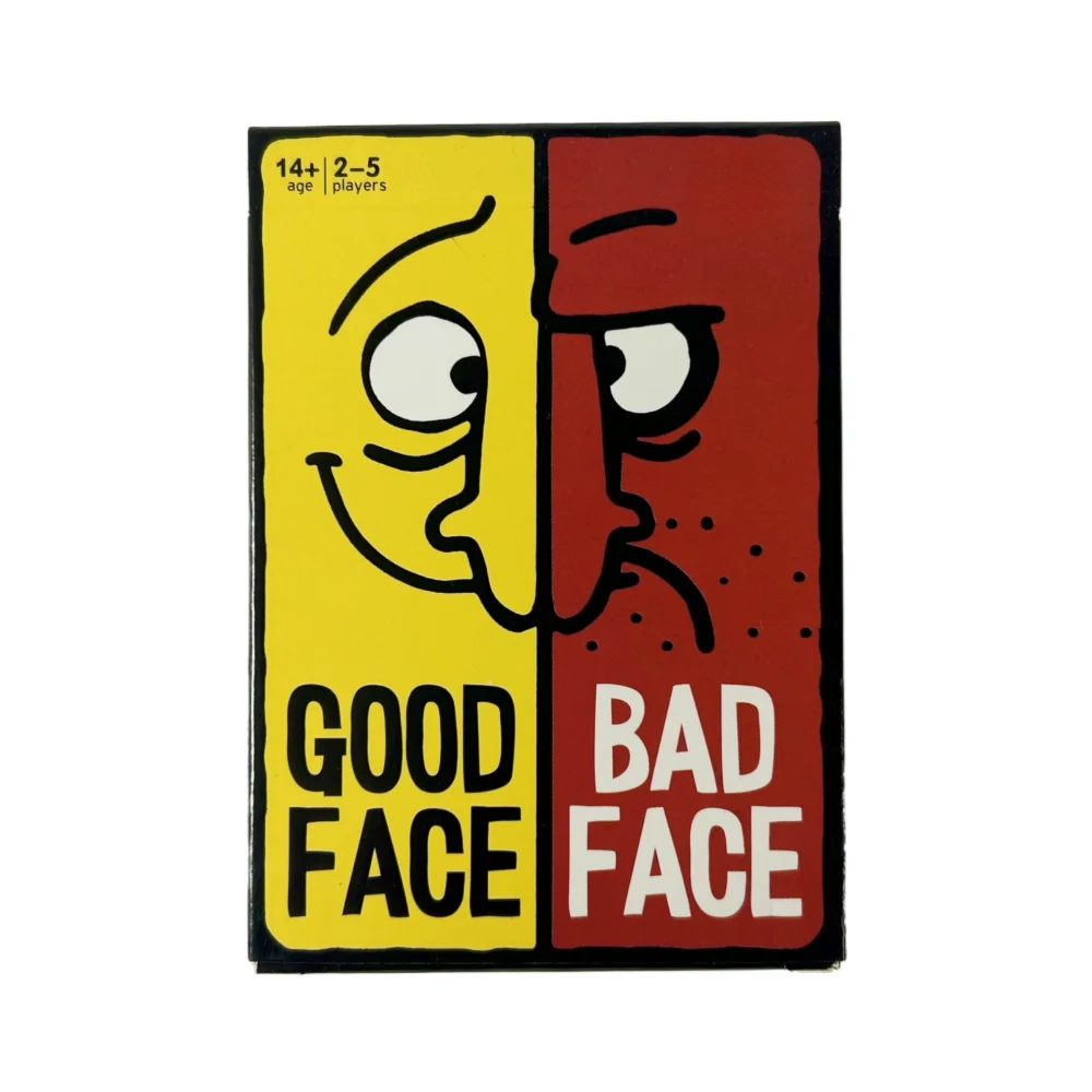 لعبة بطاقات Good Face Bad Face لعبة السفر للحفلات المضحكة للعائلة