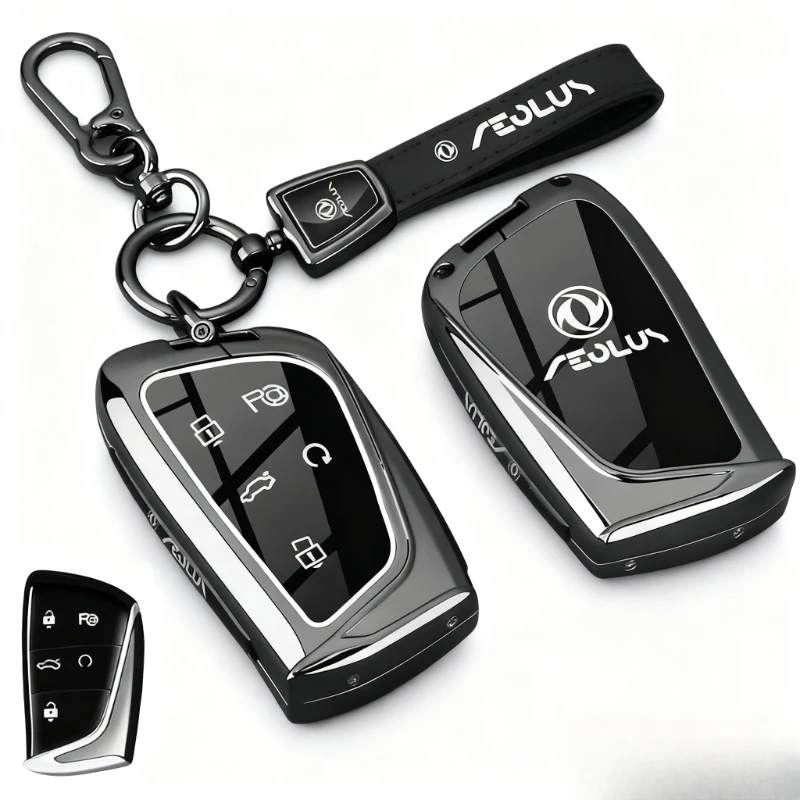

Protective Zinc Alloy Key Cover Case for Aeolus L7/SKY EV01/Haohan/Haoji (2026) - Key Fob Shell Keybag Keychain