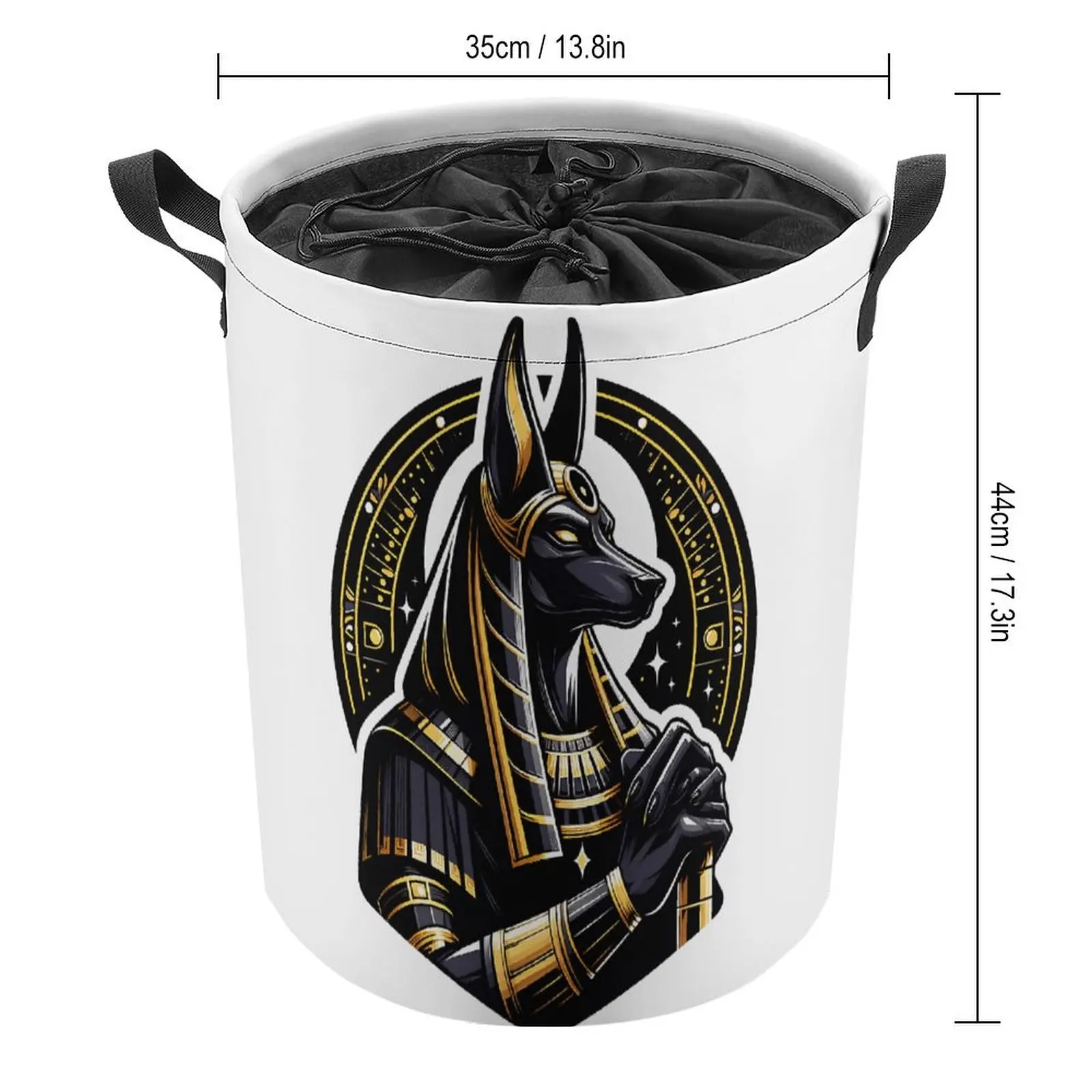 Mystic Anubis Guardian of The Underworld Storage Bins Laundry Basket Large Capacity Storage of Socks Super Soft Can Be Folded Gr