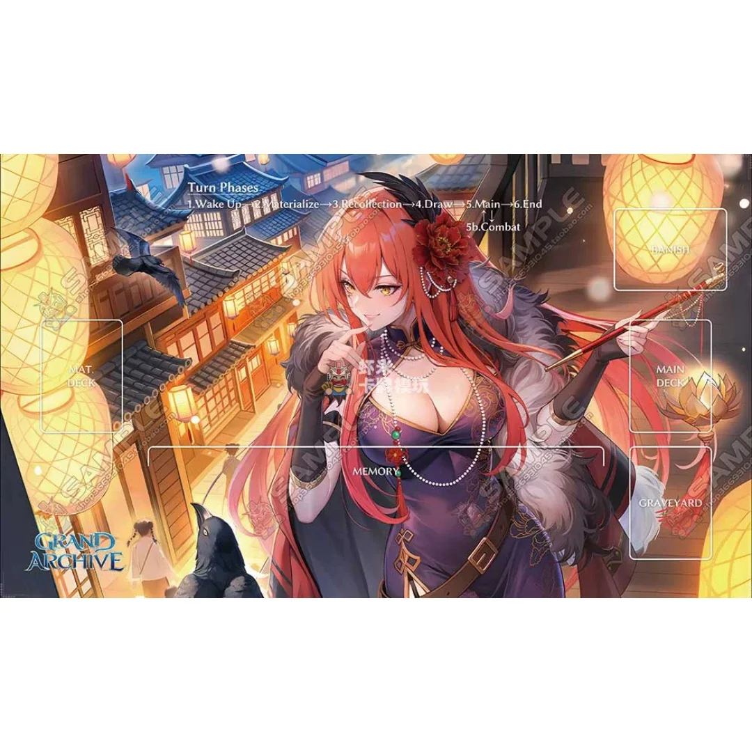 600x350mm Suitable for Grand Archive Tristan Series Playmat Tristan Axelant Shadow Single Player Rubber Board Game Card Mat Toy