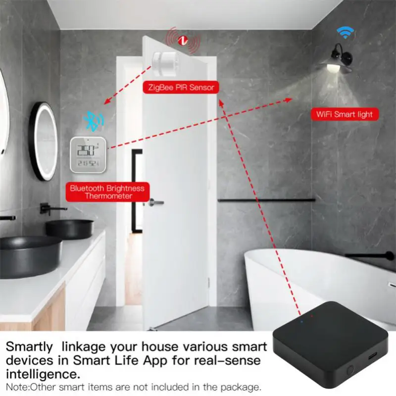 Tuya Smart Hub de enlace multimodo WiFi Bluetooth ZigBee Smart Home Bridge aplicación Control remoto inalámbrico compatible con Alexa Google Home