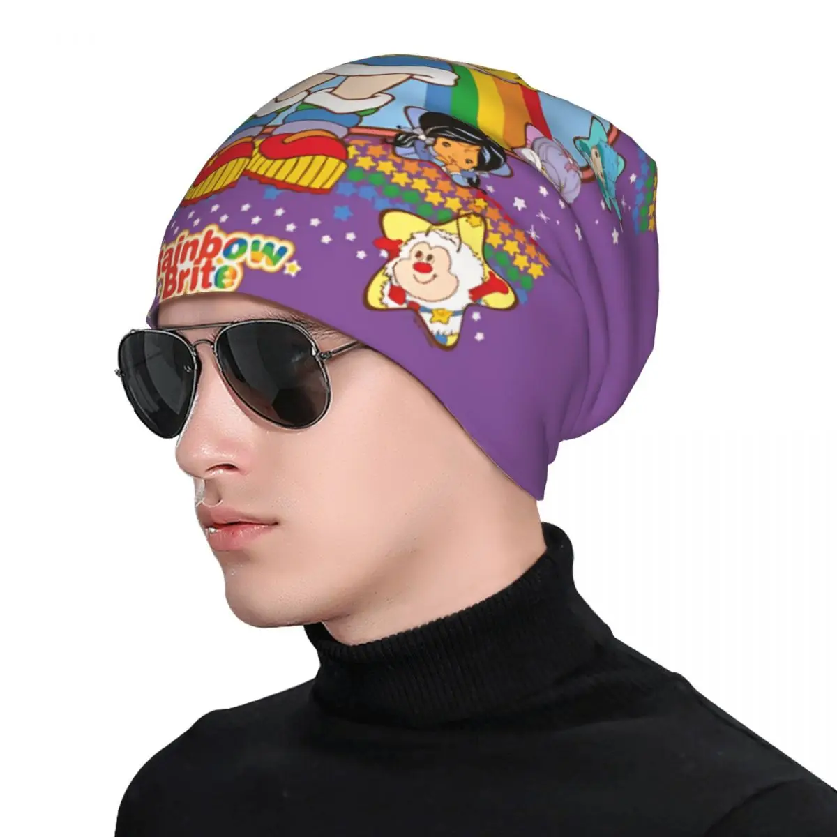 Rainbow Brite Hat Pullover Children Thin Warm Male Polyester Caps