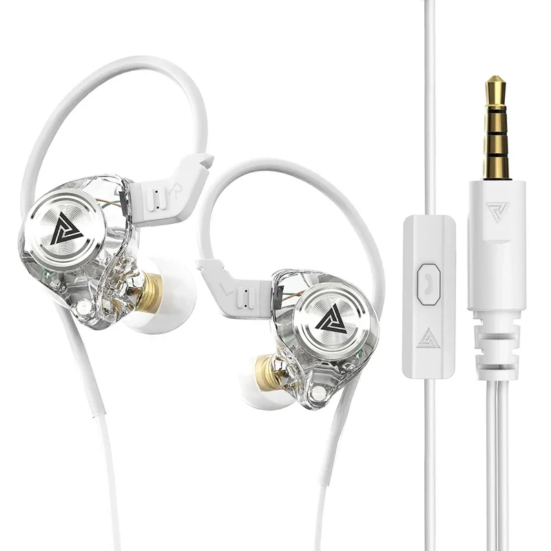 QKZ AK3 Bestand Bedrade oortelefoon met microfoon HiFi Muziekmonitor Bass-hoofdtelefoon Ruisonderdrukkende headset voor sportgaming-oordopjes