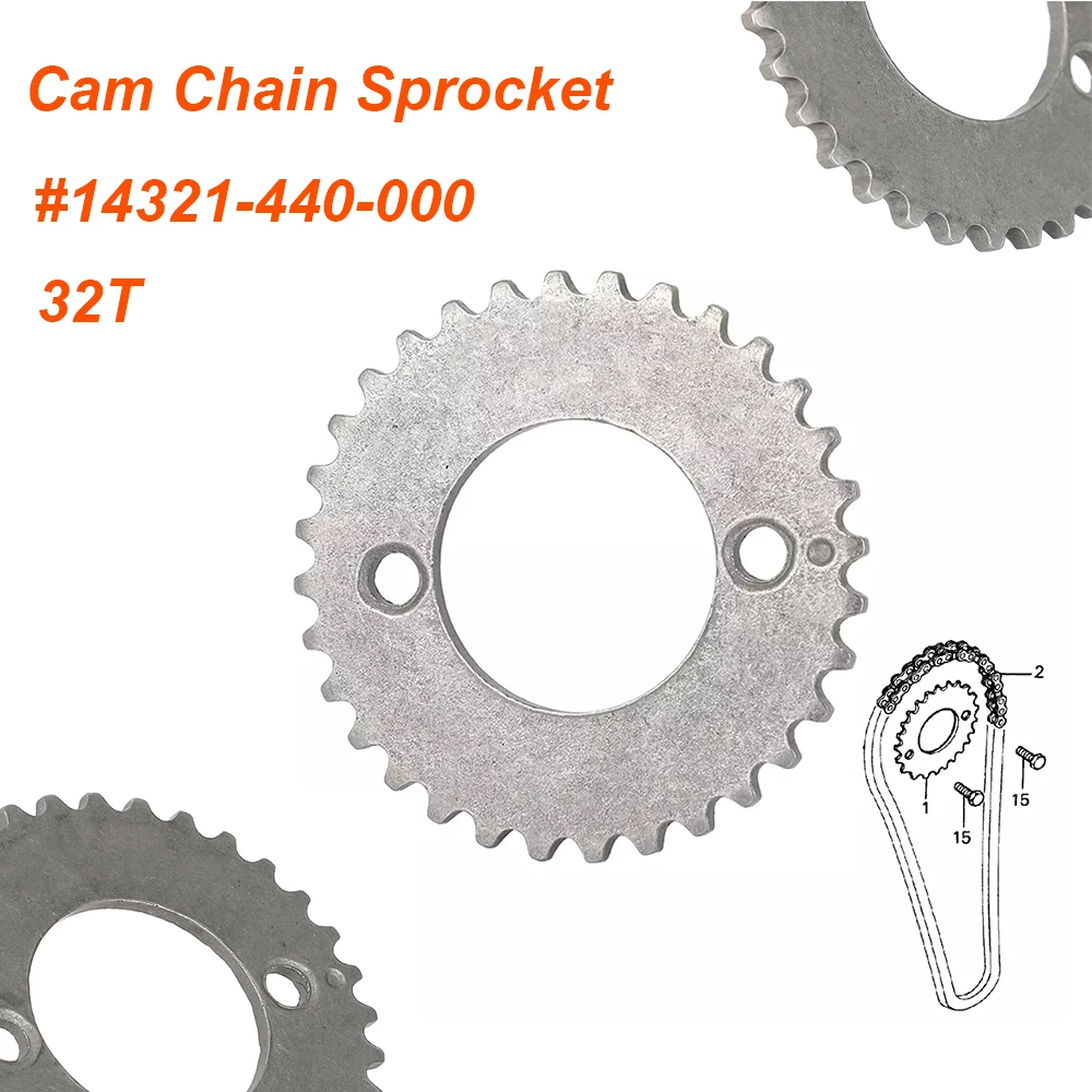 New Engine Sprocket For Honda XL200R XR200 XR200R CB125S('80-'85) XL125S XL185S Cam Chain 32T Sprocket 14321-440-000