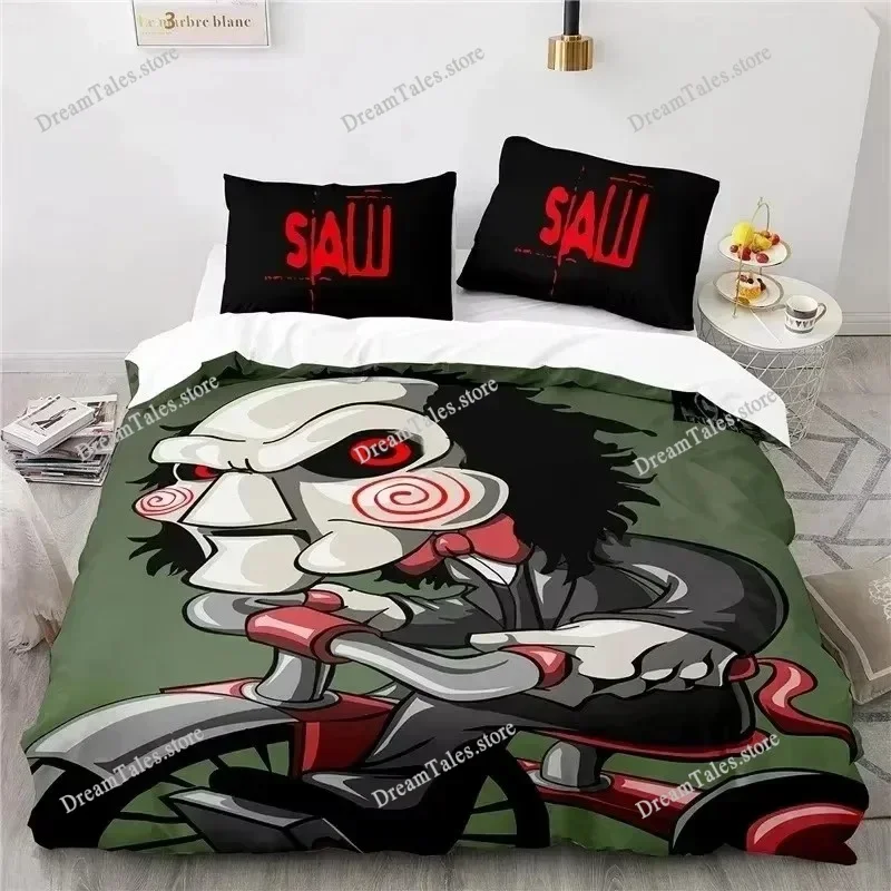

Horror Saw Movie All Season Duvet Cover Bedding Comforter Sets Soft Quilt Cover and Pillowcases Single Double Queen King