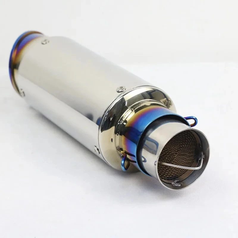 Alconstar- 51mm/60mm Inlet Motorcycle Exhaust Muffler Catalyst DB Killer Moveable DB Killer Silencer Noise Sound Eliminator Race