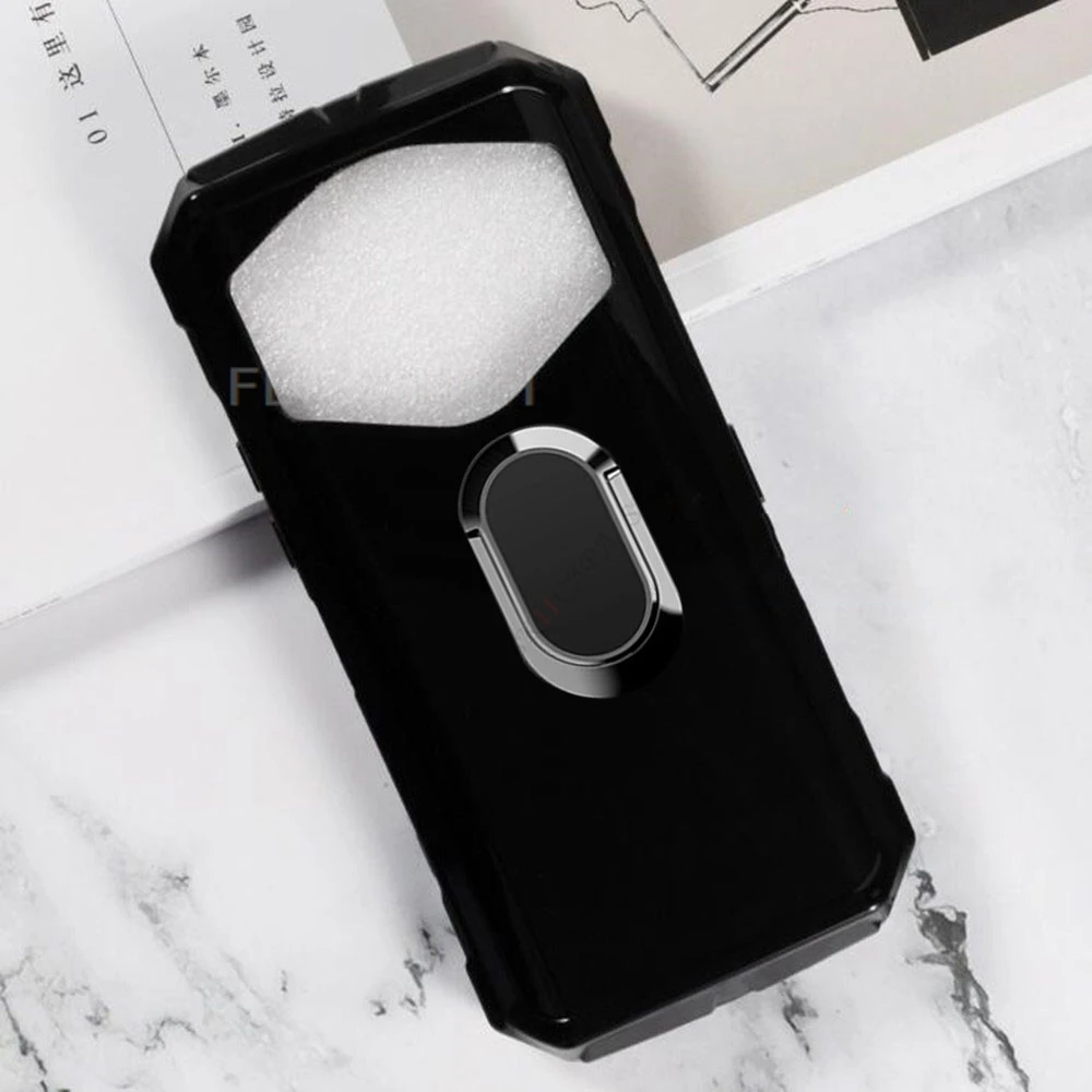 For Doogee S Punk SPunk 6.58" 2024 Doogee S Punk Back Ring Holder Bracket Phone Case Smartphone TPU Soft Silicone Cover