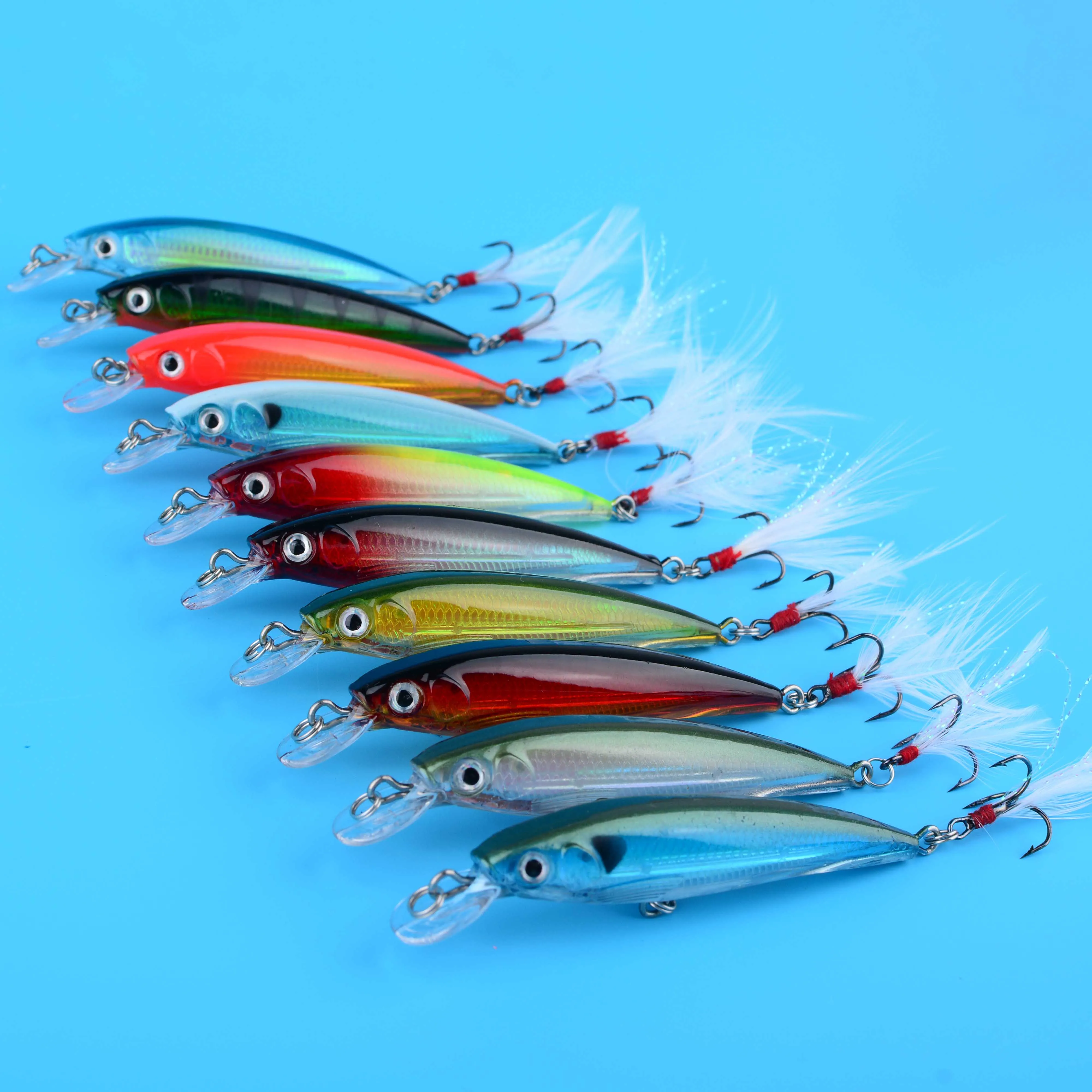 Señuelo artificial duro tipo Minnow – Crankbait para spinning - imagen 3