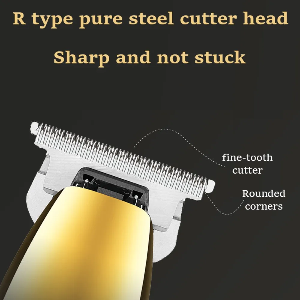 Машинка для стрижки волос Kemei, аккумуляторная машинка для профессиональной отделки волос, триммер для бороды, 0 мм