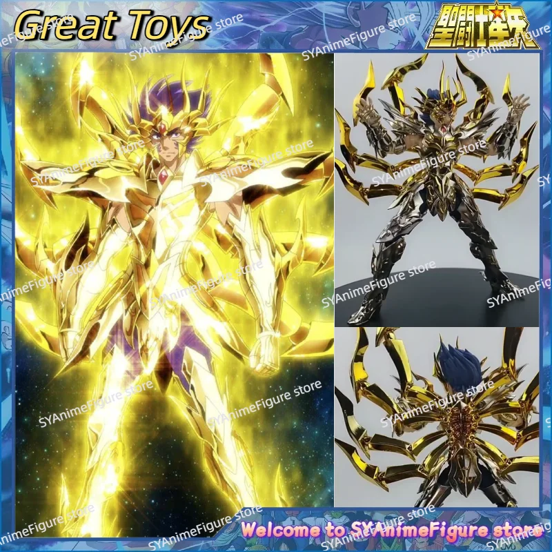 

In Stock Great Toys Saint Seiya Myth Cloth EX Cancer Deathmask Soul of God SOG Gold Saint Metal Armor Action Figure Toys Gift