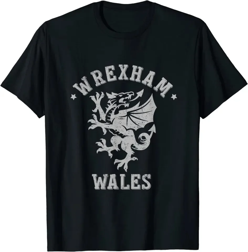 Retro Wrexham Wales Dragon Design Vintage Unisex T-Shirt