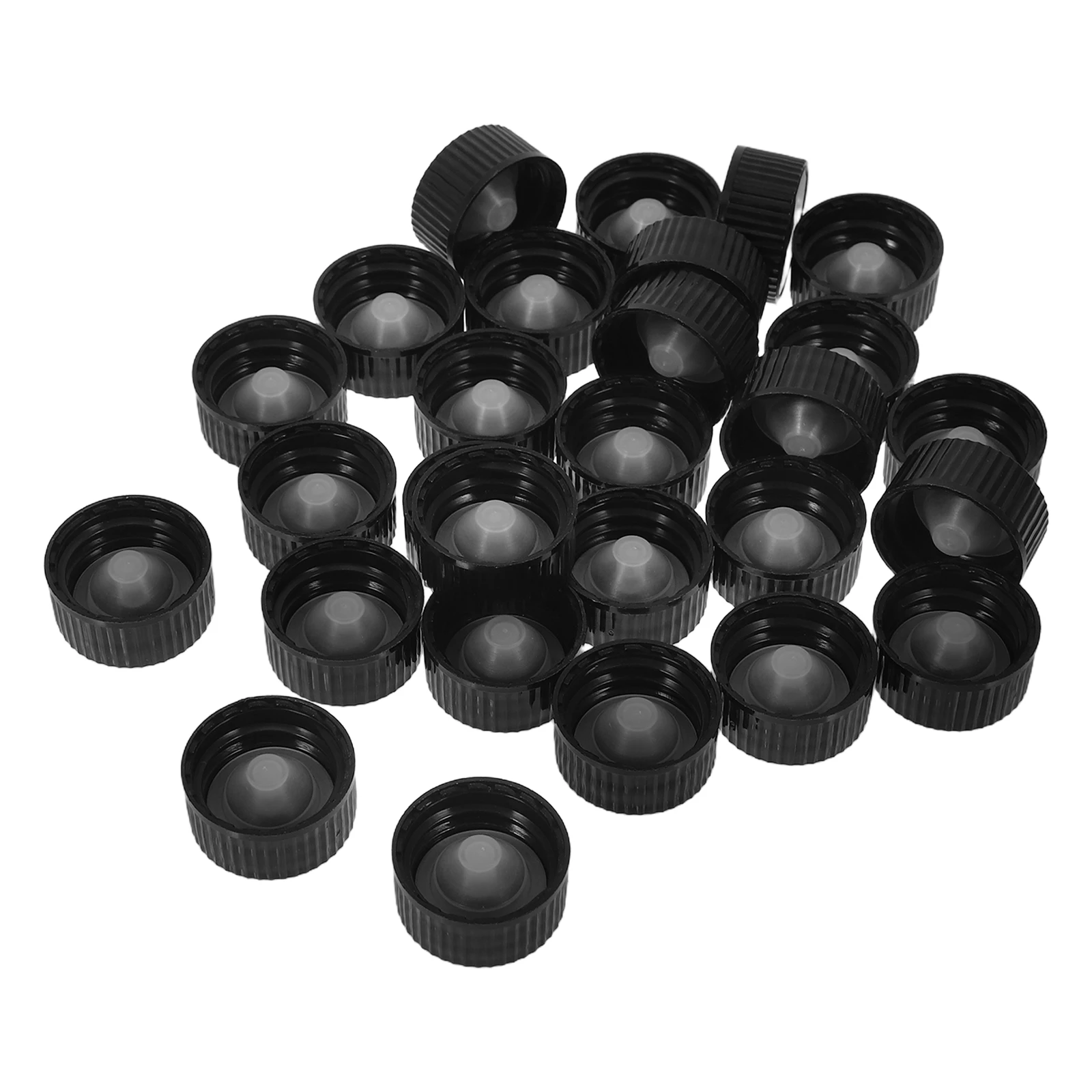 

24pcs Bottle Sealing Dispenser Screw Plastic Glass Aromatherapy Scented Oil Bottle Caps Jar Lids Oil Dropper Perfume