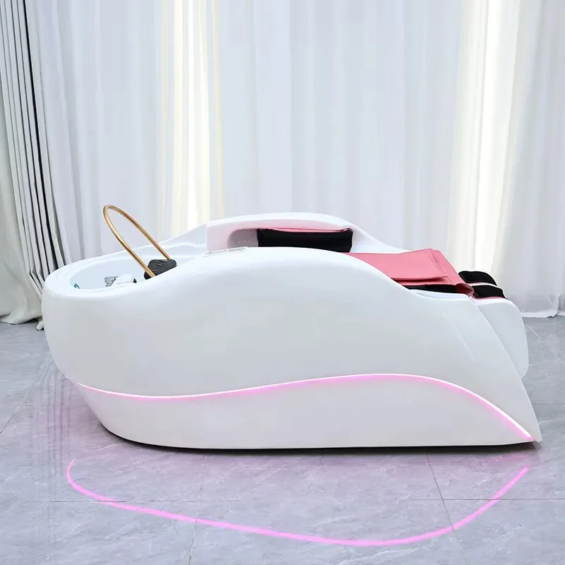 Modern Beauty Salon Furniture Head Spa Washing Bed Luxury Full Body Massage Electric Heating Shampoo Bed with Water Circulation