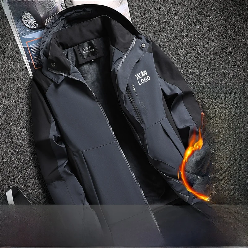 

Men's Thiened Fce Lined Cotton Workwear Jaet Winter Outdoor Cold Resistant Warmth Windproof Casual Stand Fit Coat