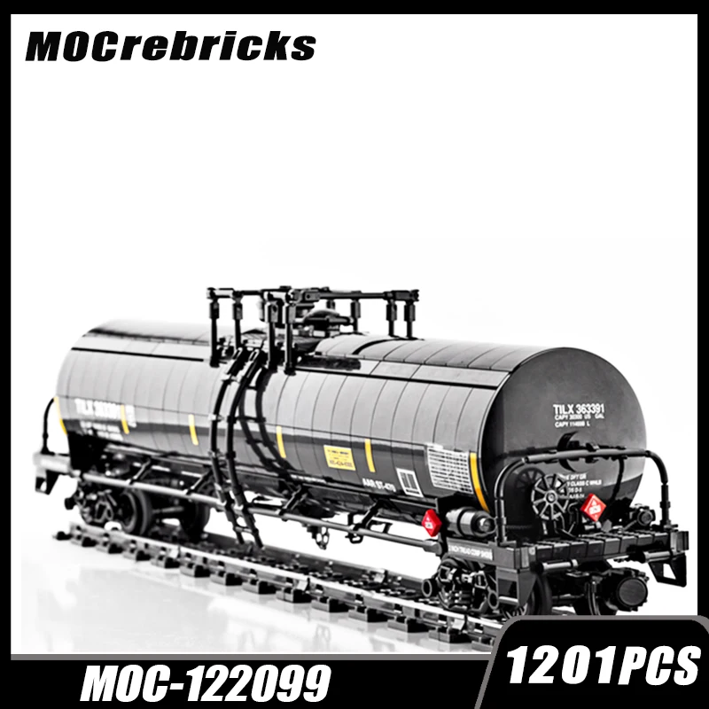 Bloques de construcción MOC Trinity Rail, coche tanque de 30,300 galones, tren a escala 1:38, modelo de rompecabezas, ladrillos ensamblados, juguetes educativos, regalo para niños