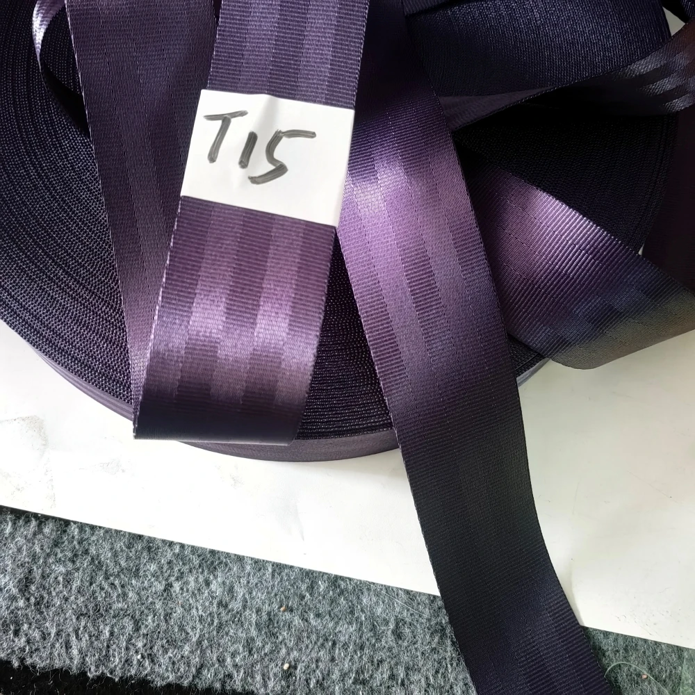 JOORMOM Thickened Dark Purple（T15）3M-30M Car Seat Belt webbing Personalized Modification Seat Belt Webbing