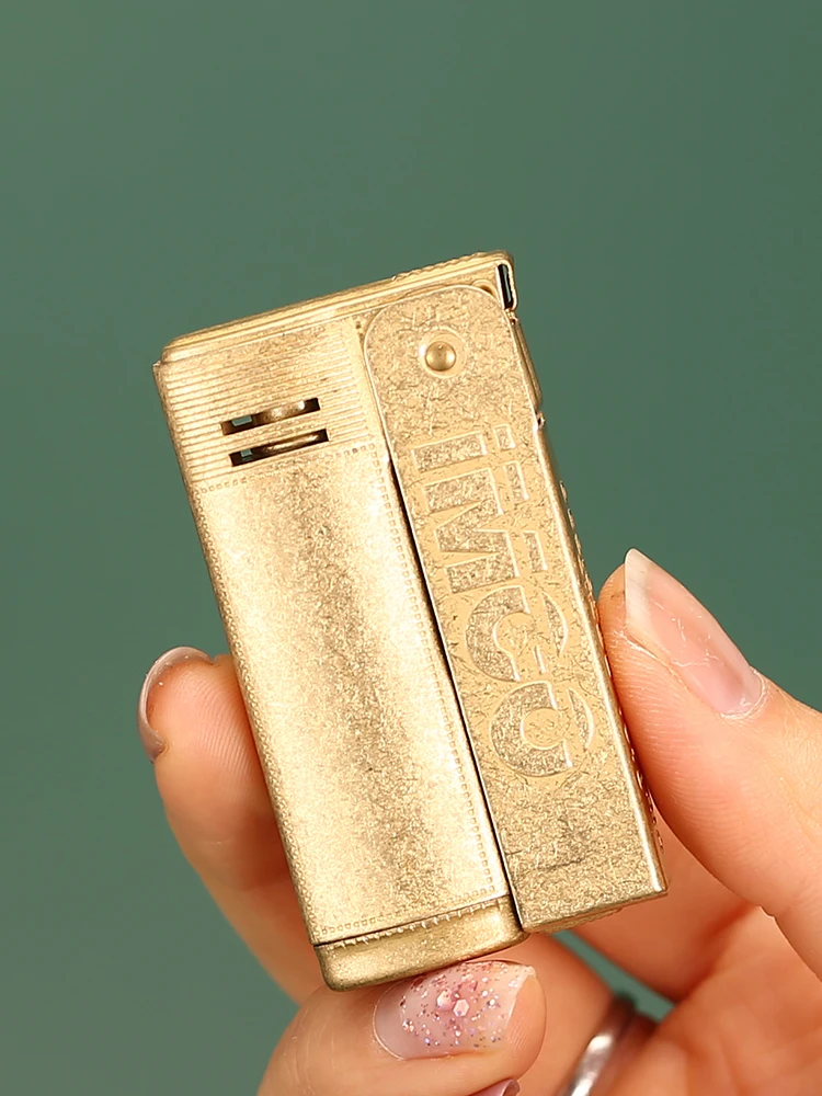 IMCO Brass Kerosene Lighter Model 6800 - Vintage Retro WWII Era Collector\'s Item