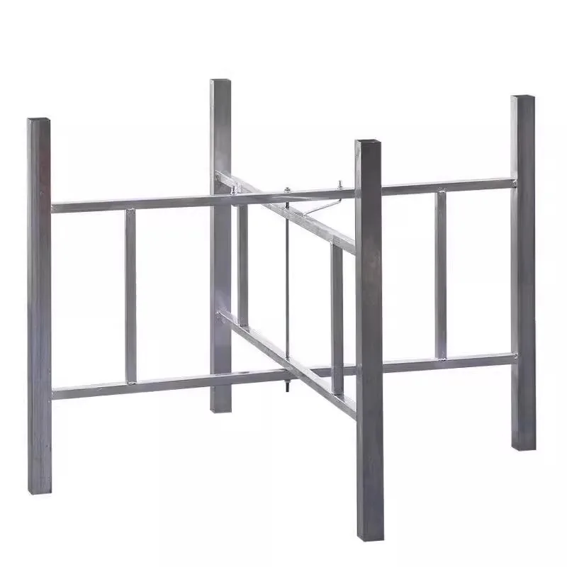 

Simple large round table rack foldable wrought iron leg bracket foot stainless steel tripod dining