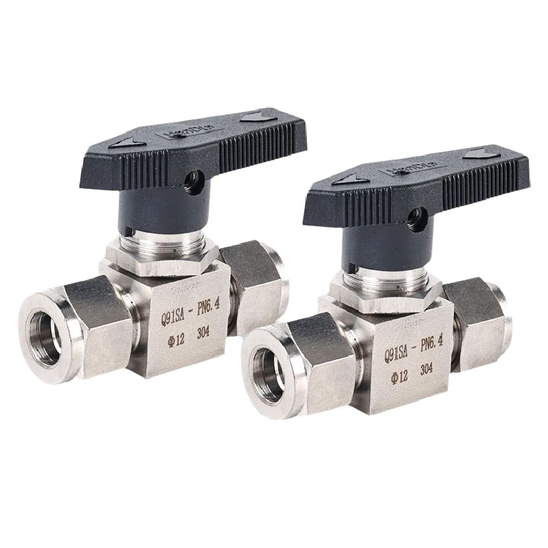 304 Stainless Steel Ferrule Ball Valve Straight-through Instrument Tube Ball Valve, Ferrule Ball Valve