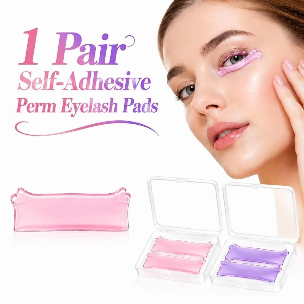 1 Pair Silicone Heart-shaped Eyelash Curling Pads Reusable Ultra Thin Eyelash Perm Curler Self-Adhesive Eyelash Curling Tools