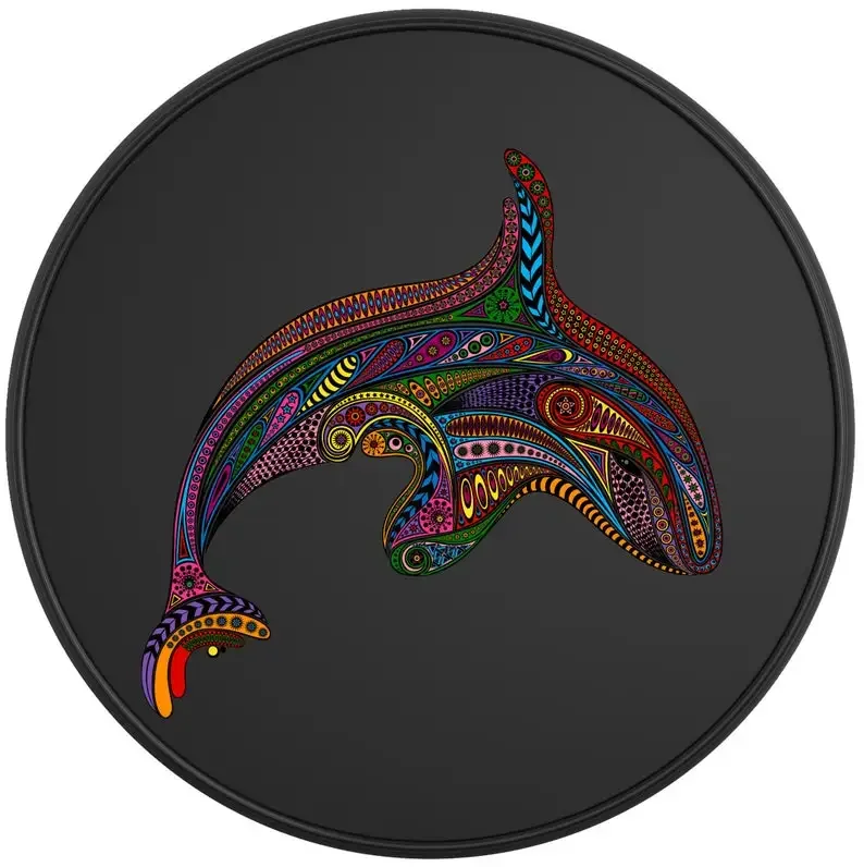 Colorful Killer Whale Girl Tire Cover-Fits  Wrangler, Ford Bronco, RV, Camper, Trailer & Any SUV