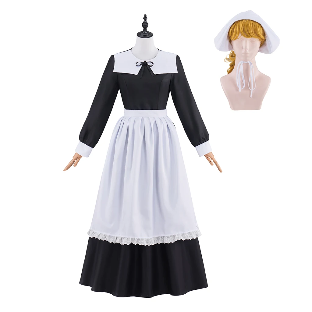 

Colonial Civil War Maid Dress Uniform Suit Medieval Victorian Royal Manor Servant Costume Medieval Tea Party Dress Up Ball Gown