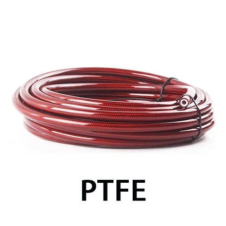 1-10M AN3 Motorcycle Braided Stainless Steel Brake Line Hose Fluid Hydraulic Hose Brake Line Gas Oil Fuel Tube PipeInternal PTFE image 3