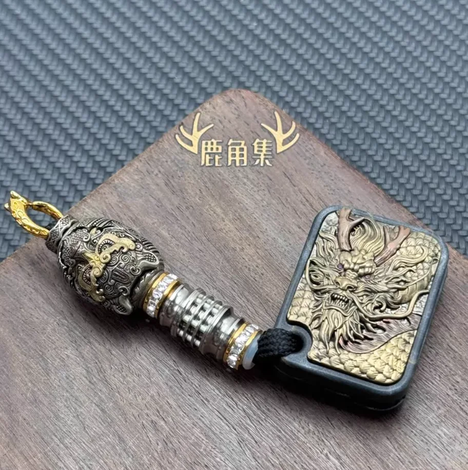 Used EDC BPM price tag+the Year of the Loong patch+copper cloud resin fidget slider decompression toy