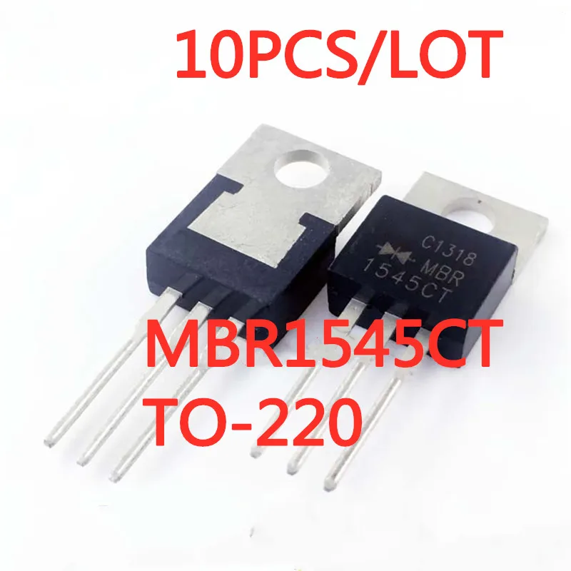 10PCS/LOT New MBR1545CT 1545 MBR1545CTG TO-220 45V/15A Schottky Transistor In Stock