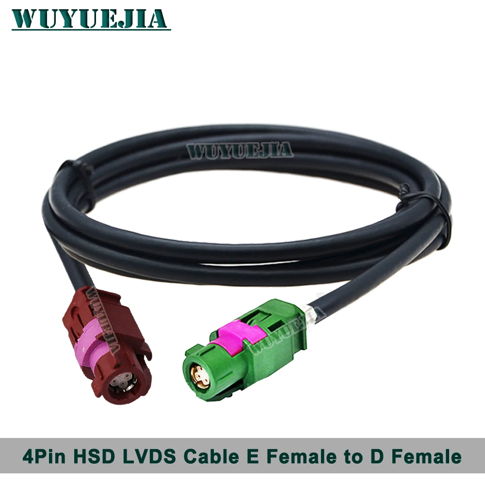 

Высокоскоростной видеокабель HSD LVDS с зеленым E на фиолетовый D, 4 контакта, LVDS, GPS, MIB, экран Dacar 535, 4-ядерный Кабель VW, BMW, для Audi, Mercedes, автомобиля