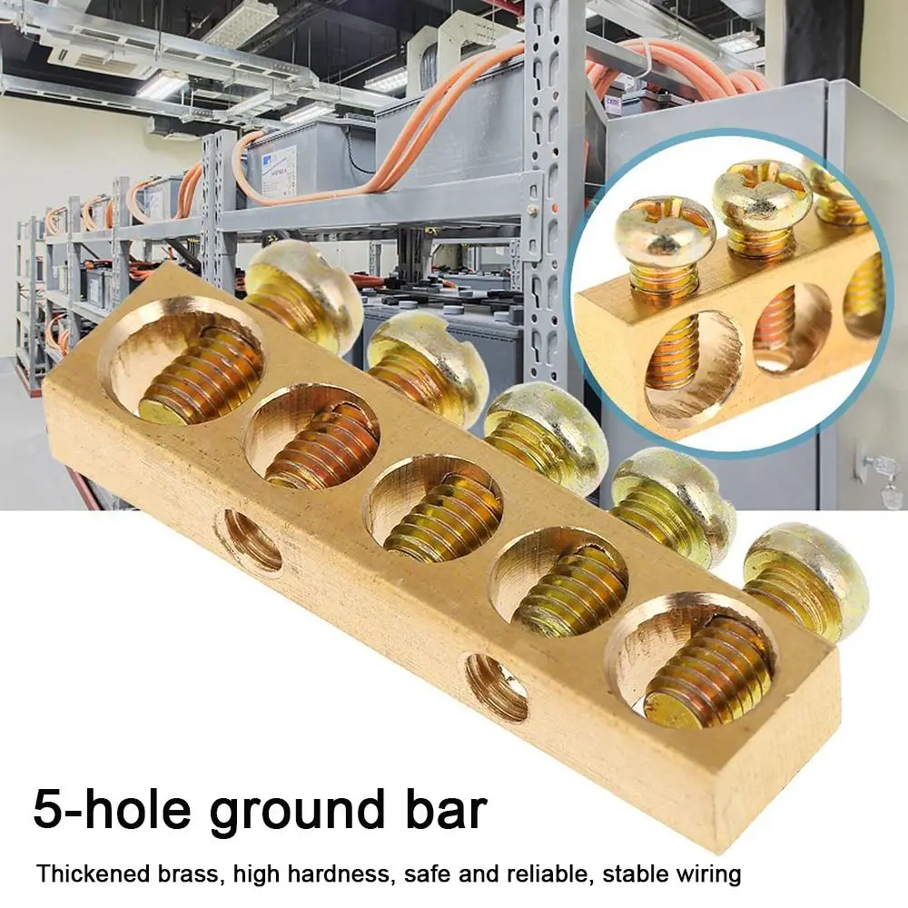 Copper Wire Connector Multi-specification With Hole Screw Brass Connection Row Brass Row Junction Box Power Distribution Cabinet