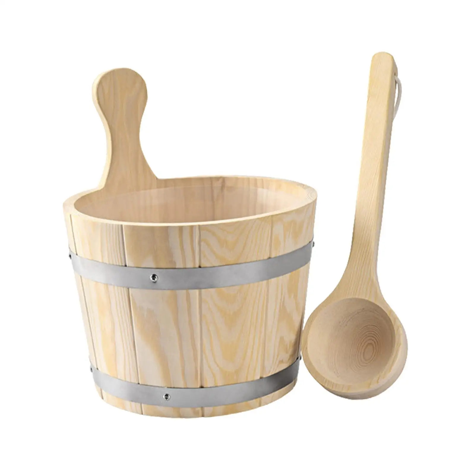 Sauna Bucket And Ladle Set Utility Multipurpose 5l Sauna Barrel for Home Spa Sauna Bathroom Be Used as a Bucket Storage Bucket