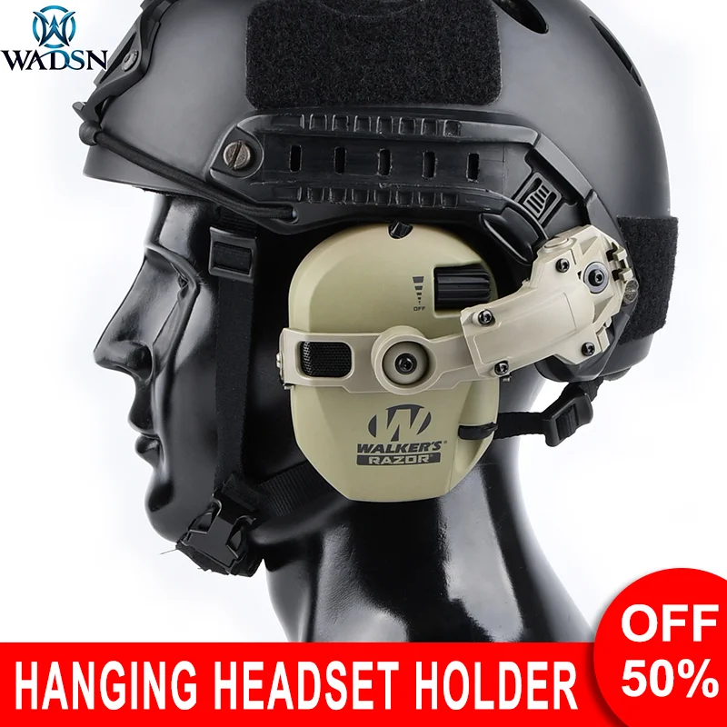 Tactical Headphone Holder With 360 Degree Rotation And Stretchable For Walker's Razor Impact Sport Headset Stand For Fast Helmet cool off road helmet with motorbike atv motocross cascos motos full face flip up helm blue tooth helmet for motorcycle