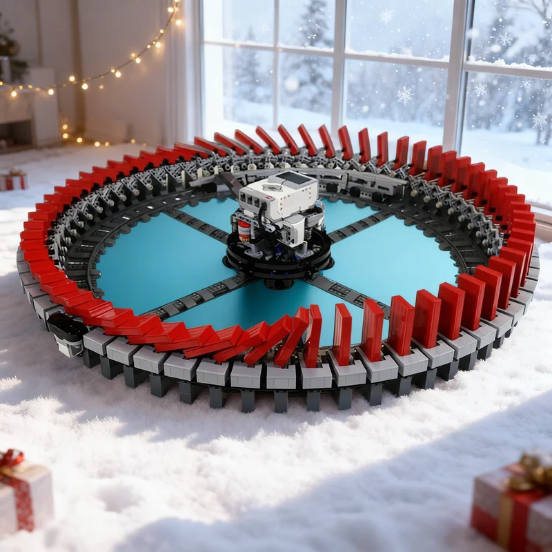 4512pcs MOC Technical Infinite Domino Ring Model Building Blocks Christmas Gifts Architecture Toy Brick 3D Assemble Birthday