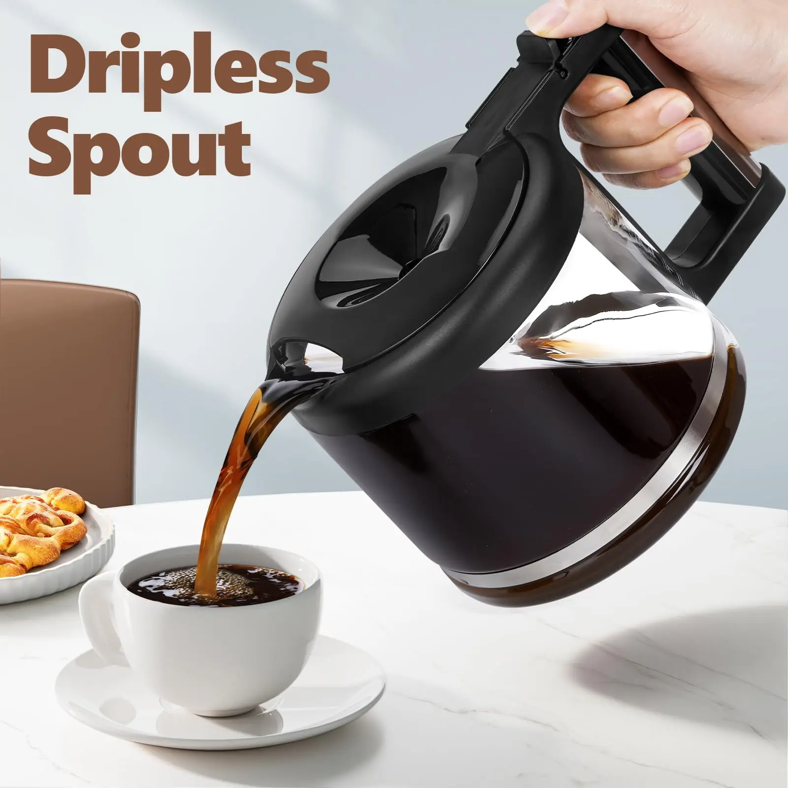 

Coffee Maker Accessories Glass Pot for De'Longhi COM532M American-style Coffee Machine Accessories Pot Drip Type