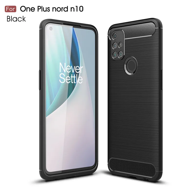 Oneplus Nord N10 5G BE2029 BE2025 Case Carbon Fiber Skin Soft Silicone TPU Cover Case For Oneplus Nord N10 NordN10 BE2026 BE2028