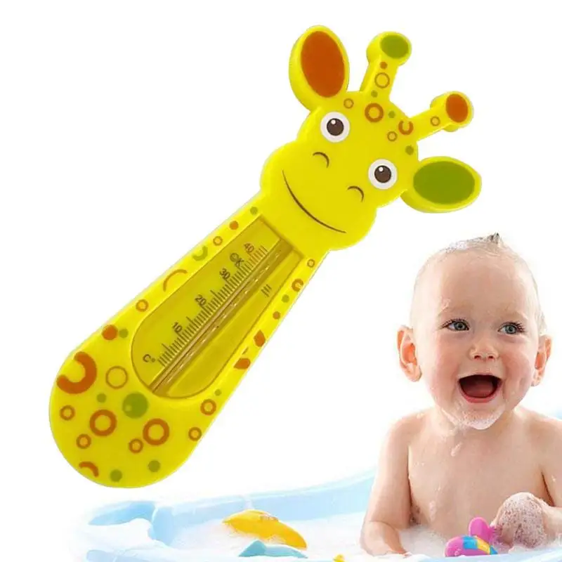 Baby Bath Thermometer Cute Giraffe Baby Bath Temperature Thermometer Infant Baby Safety Thermometer Bath Floating Toy