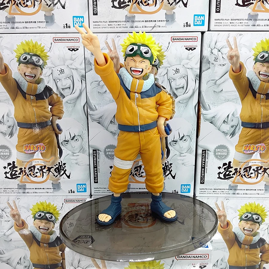 Banpresto Naruto Anime Figurines Colosseum Uzumaki Naruto PVC Action Figures 160mm Figurals Collectible Model Toys