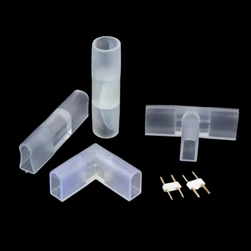 110V 220V LED Strip Light Connector Accessories I T L Shape 2Pin Connectors For RGB Neon Light Single Color LED Strip