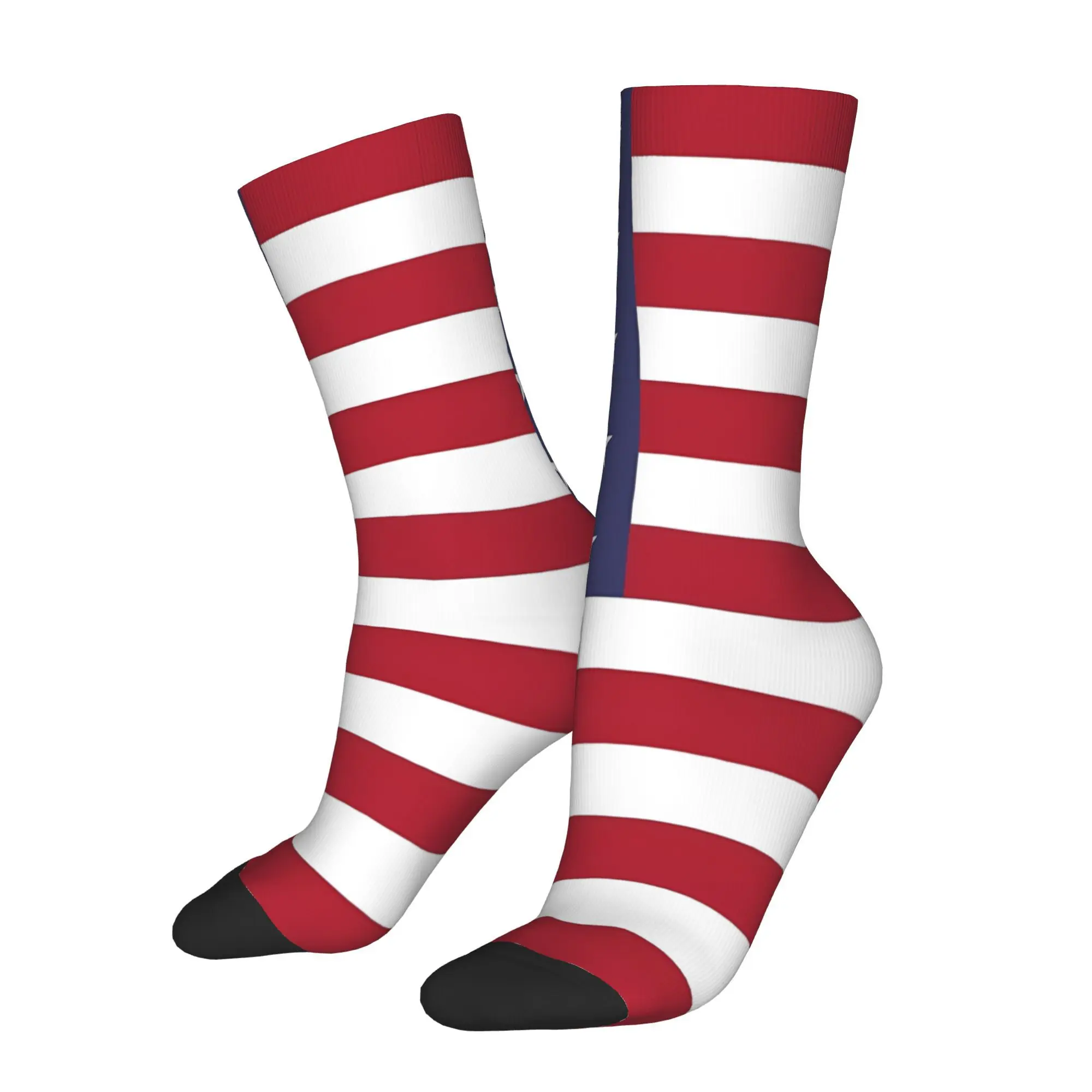 

Мужские велосипедные носки с национальным флагом, всесезонные дышащие спортивные носки для экипажа на весну, лето, осень, зиму