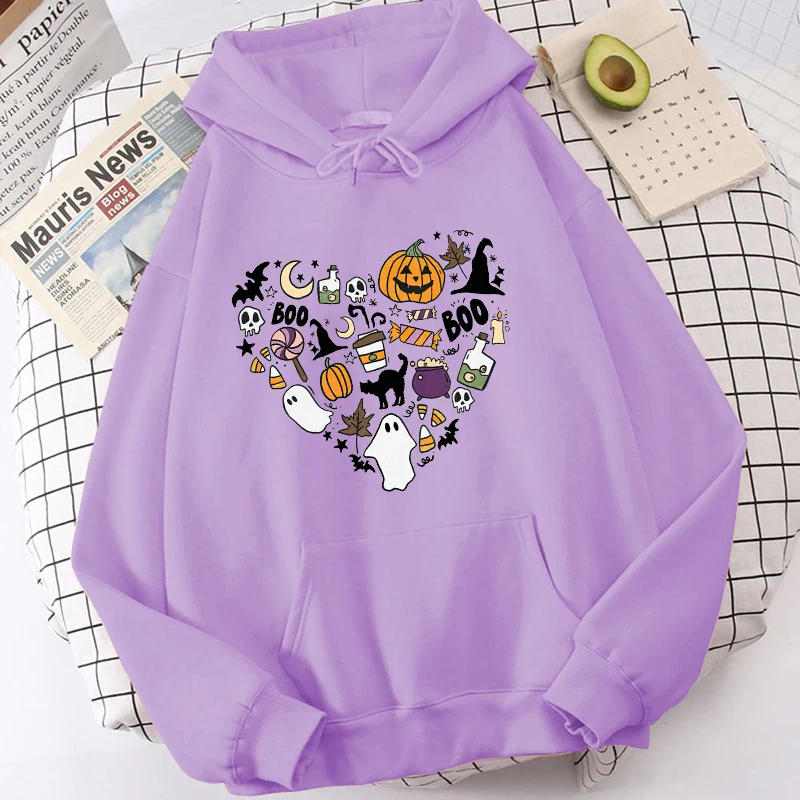 Halloween Boo Pumpkin Love Hoodie Men Women Hoodie Cosplay Clothes Streetwear Pullover Plus Size Sweatshirt Tops