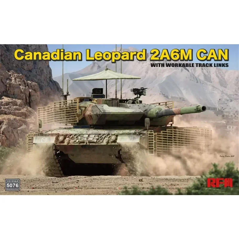 

Ryefield 1/35 assembly model RM-5076 CAN Leopard 2A6M CAN Main Battle Tank -Scale Model Kit