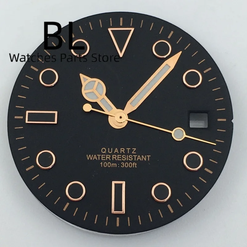 BLIGER 29 مللي متر روندا 515 ساعة الطلب مع مجموعة اليد أسود أبيض وردي أخضر أمة الله الهاتفي الأخضر مضيئة صالح روندا 515 حركة الكوارتز