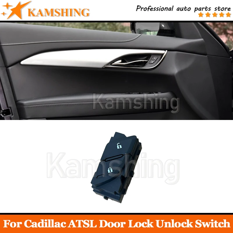 For Cadillac ATSL   Car Central Saftey Door Lock Unlock Switch Control Button Front Left Driver Side