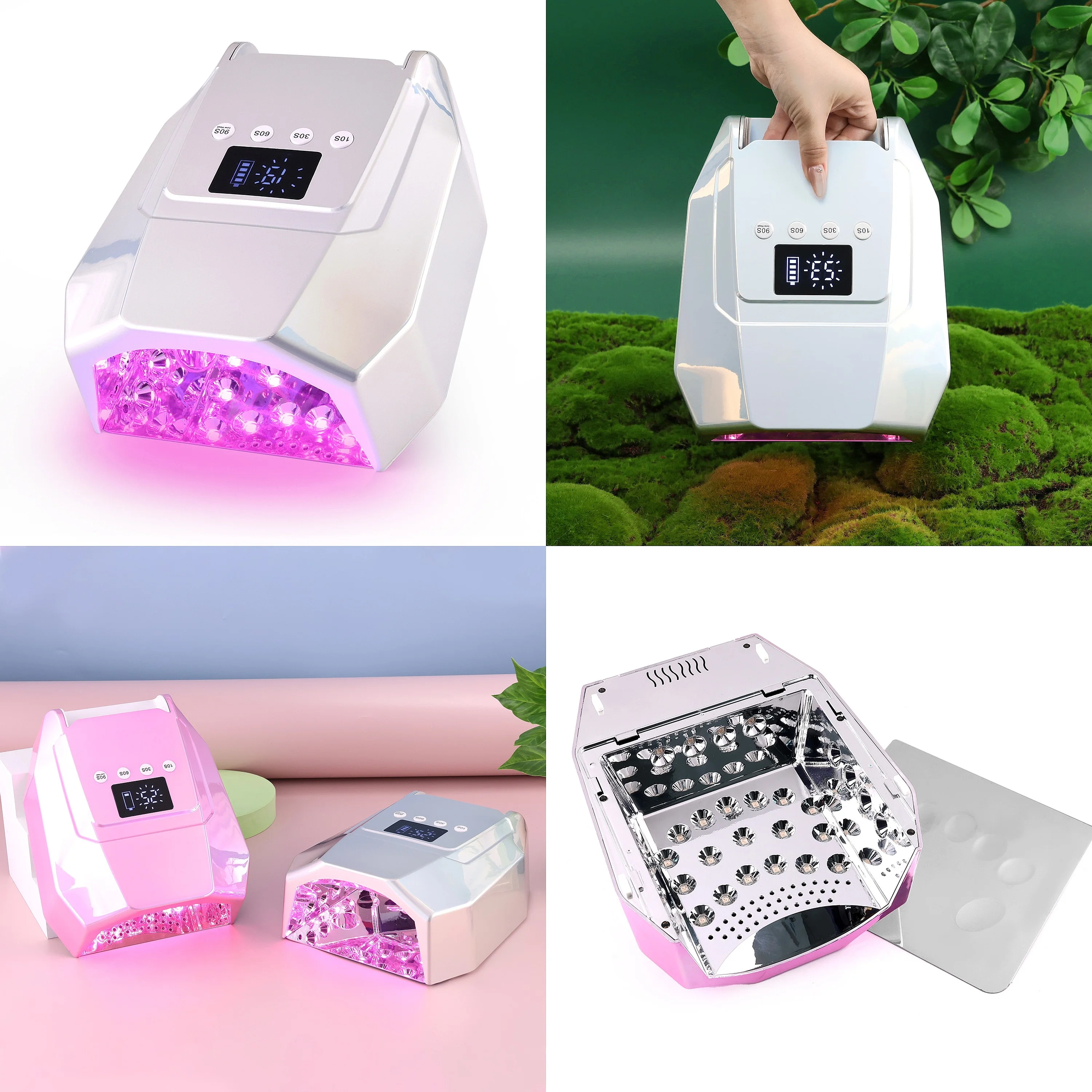 98W UV Lamp for Manicure Wireless Nail Dryer Pro UV LED Gel Nail Lamp Fast Curing Gel Polish Ice Lamp for Nail Manicure Machine
