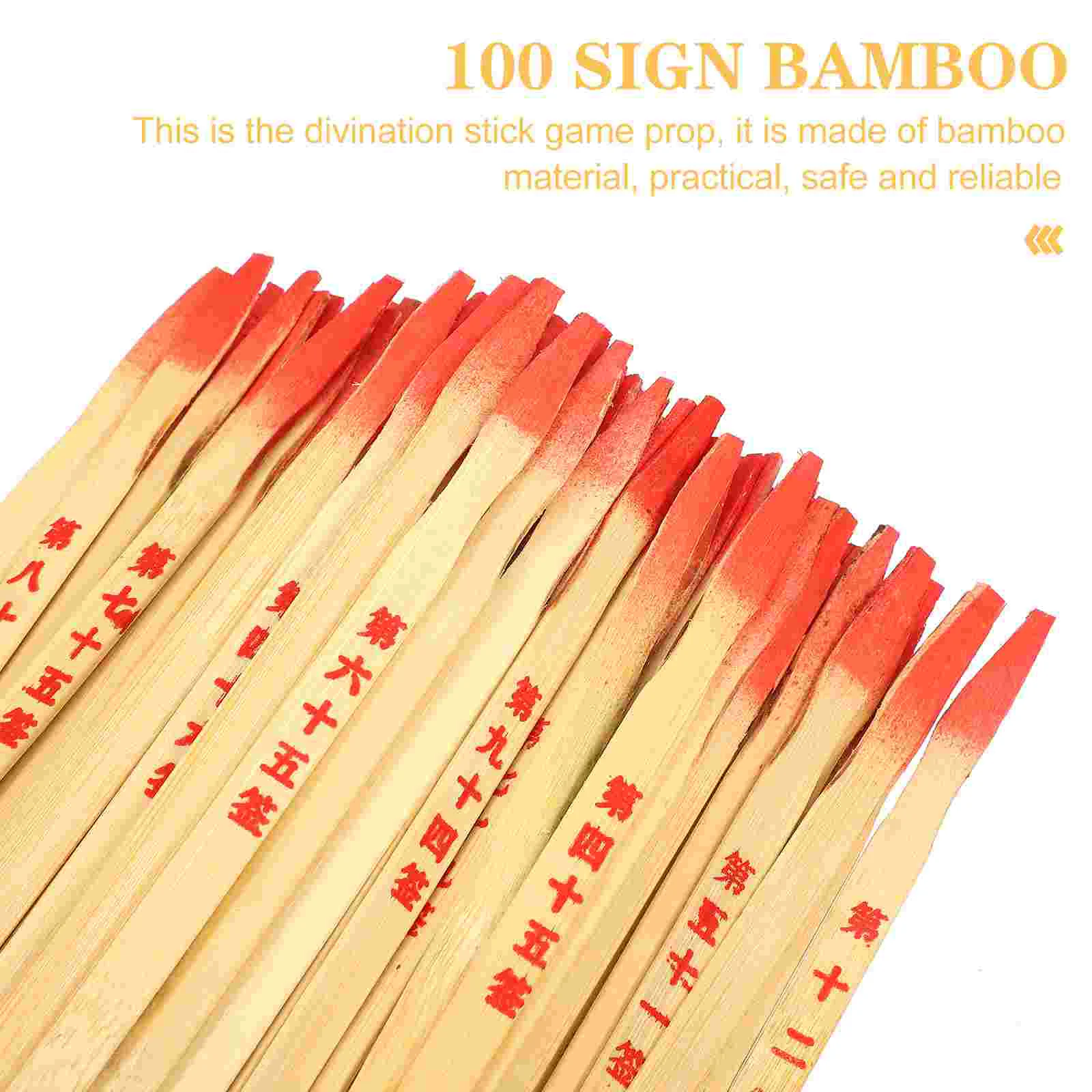 Bamboo Stick Chinese Sticks for Divination Kit Fortune Telling Game Props with Bucket