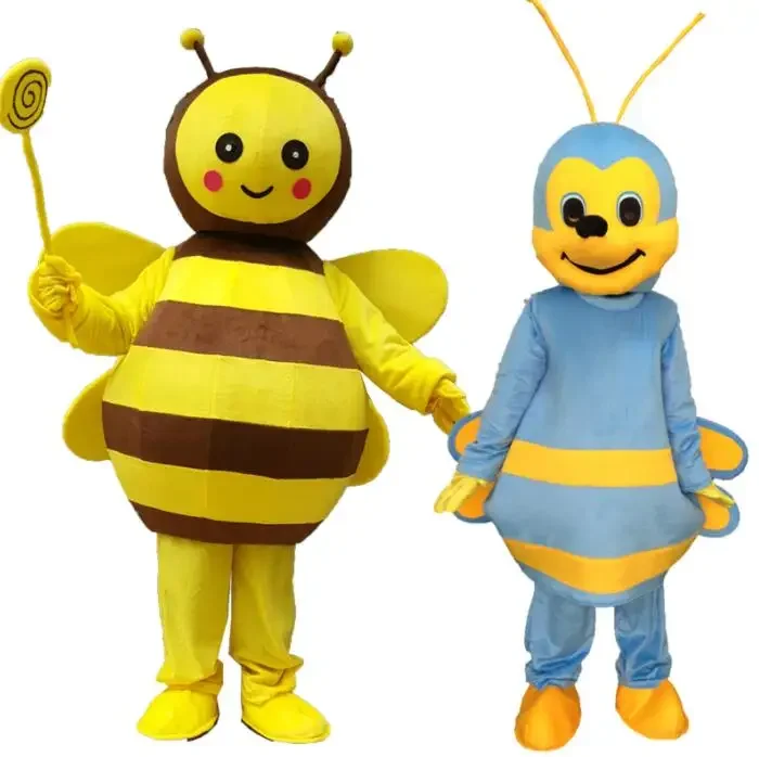 Pequena abelha mascote traje personagem fantasia vestido terno dos desenhos animados festa de aniversário bumblebee mascote traje halloween desempenho adereços